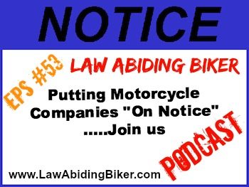 Motorcycle Biker Podcast Notice 53