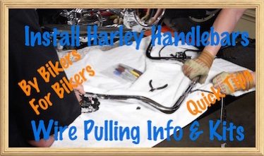 Harley Handlebar Install Wire Pulling Bars Video