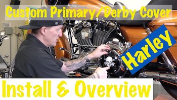 Harley Primary Custom Derby Inspection Cover Install Video Art copy