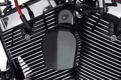 harley black chrome horn cover