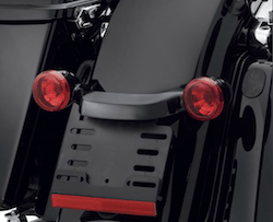 harley bullet rear light bar gloss black