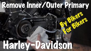 Remove Harley Inner Outer Primary Clutch Compensator Sprocket YT copy