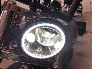 LED headlights for Harley, Indian, & metric motorcycles
