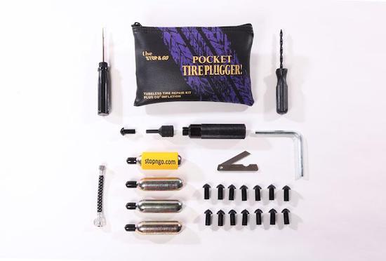 Harley, Indian, Metric motorcycle emergency tire repair kit